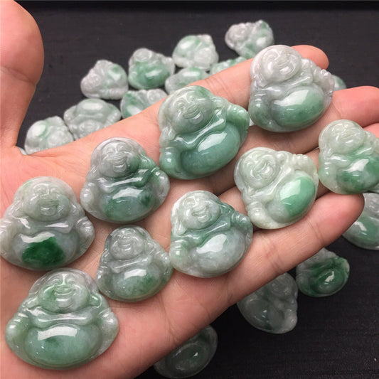 Jade Jade Buddha Pendant for Men and Women A Goods Burmese Jade Pendant Couple Model Guanyin Buddha Pendant Four Meetings Wholesale Jade Flower Pieces (1 Piece)