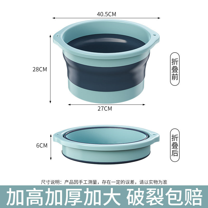 【1個】可摺疊泡腳桶家用便攜按摩養生足浴家居日用