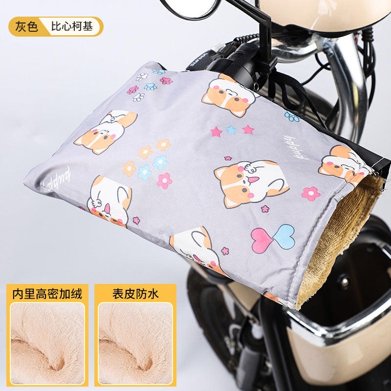 [1 Pair] Handlebar Covers for Electric Motorcycles Winter Warm Battery Bike Gloves to Keep Warmth and Cold Protection