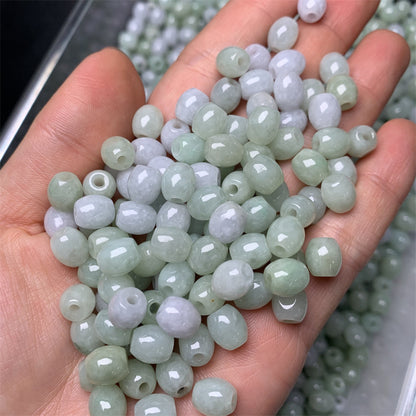 Laokeng Myanmar jade large hole rice beads wholesale diy lanyard bracelet necklace jade rice beads accessories jade accessories (1 piece)